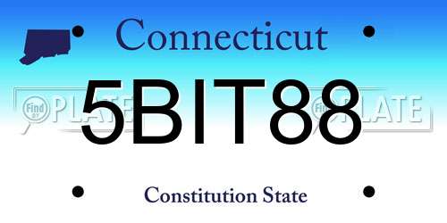 5BIT88 Connecticut License Plate