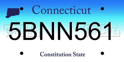 5BNN561 Connecticut License Plate