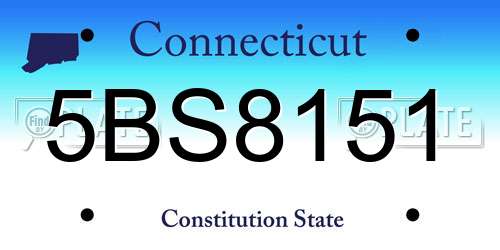 5BS8151 Connecticut License Plate