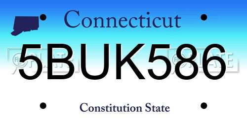 5BUK586 Connecticut License Plate
