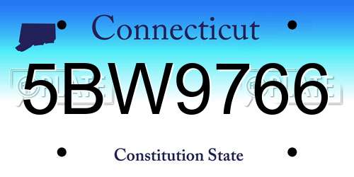 5BW9766 Connecticut License Plate