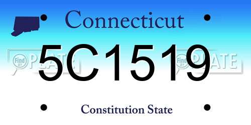5C1519 Connecticut License Plate