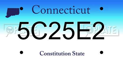 5C25E2 Connecticut License Plate