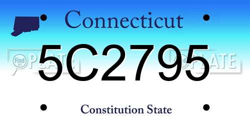 5C2795 Connecticut License Plate