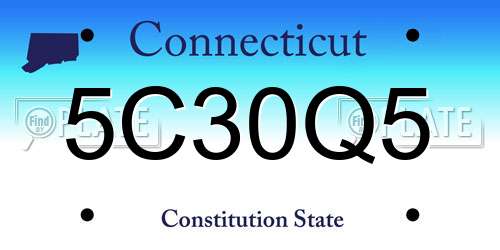 5C30Q5 Connecticut License Plate