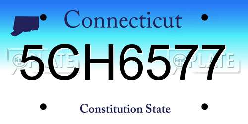 5CH6577 Connecticut License Plate