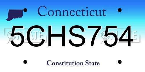 5CHS754 Connecticut License Plate