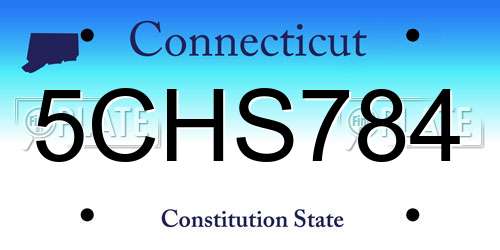 5CHS784 Connecticut License Plate