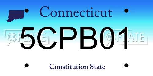 5CPB01 Connecticut License Plate