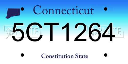5CT1264 Connecticut License Plate