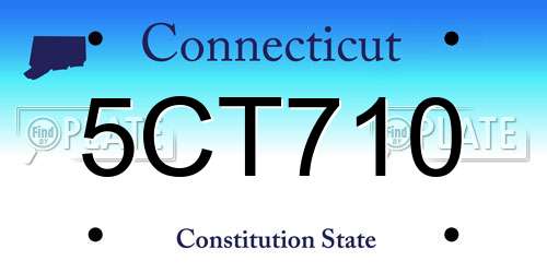 5CT710 Connecticut License Plate