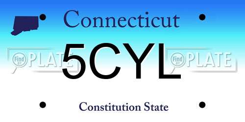 5CYL Connecticut License Plate