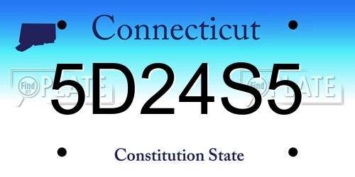 5D24S5 Connecticut License Plate