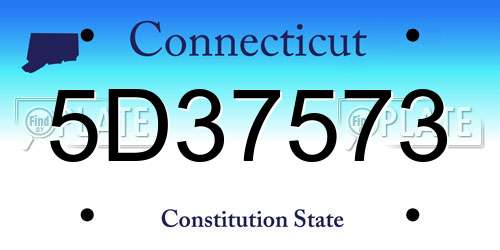 5D37573 Connecticut License Plate