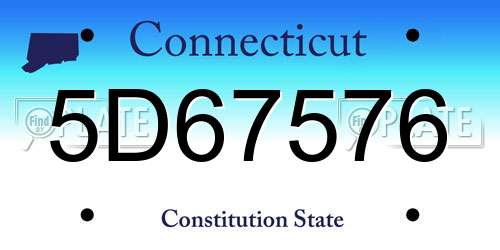 5D67576 Connecticut License Plate