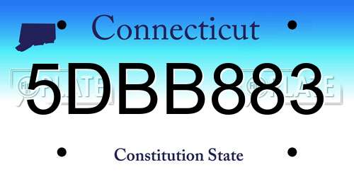 5DBB883 Connecticut License Plate