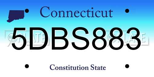 5DBS883 Connecticut License Plate