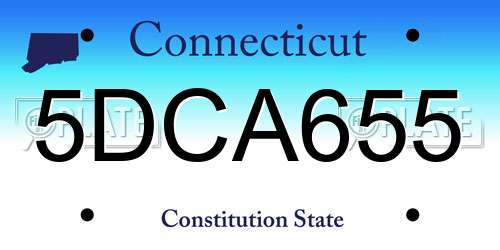 5DCA655 Connecticut License Plate