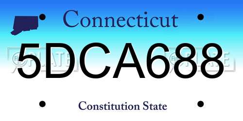 5DCA688 Connecticut License Plate