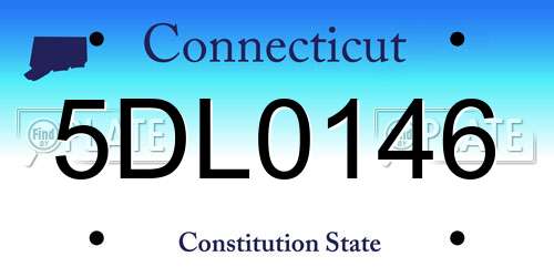 5DL0146 Connecticut License Plate