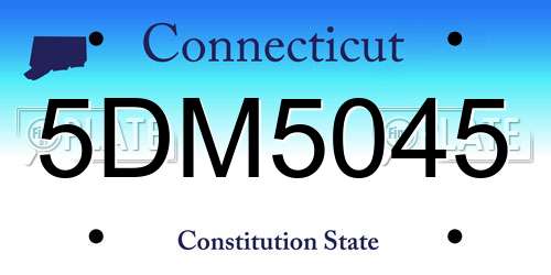5DM5045 Connecticut License Plate