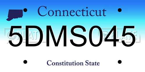 5DMS045 Connecticut License Plate