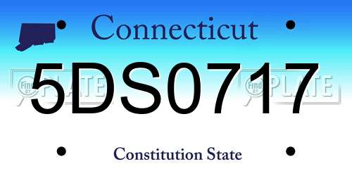 5DS0717 Connecticut License Plate