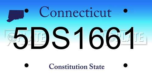5DS1661 Connecticut License Plate
