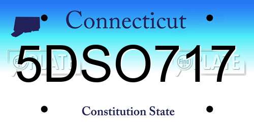 5DSO717 Connecticut License Plate