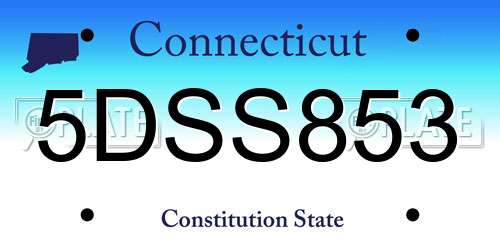 5DSS853 Connecticut License Plate