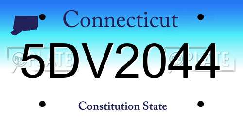5DV2044 Connecticut License Plate