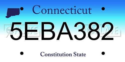 5EBA382 Connecticut License Plate