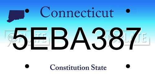 5EBA387 Connecticut License Plate