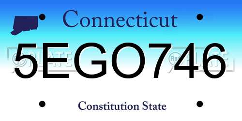 5EGO746 Connecticut License Plate