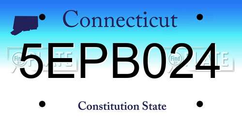 5EPB024 Connecticut License Plate