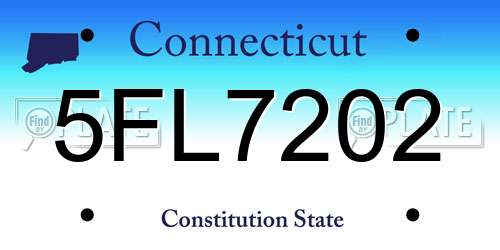 5FL7202 Connecticut License Plate