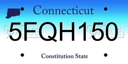 5FQH150 Connecticut License Plate