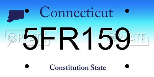 5FR159 Connecticut License Plate