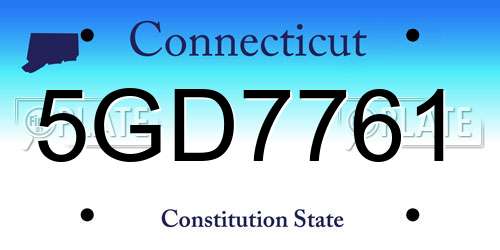 5GD7761 Connecticut License Plate