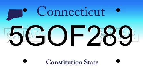 5GOF289 Connecticut License Plate