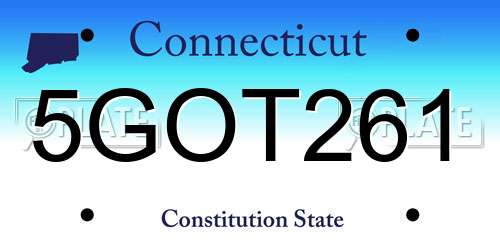 5GOT261 Connecticut License Plate