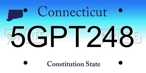5GPT248 Connecticut License Plate