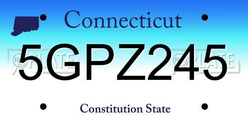 5GPZ245 Connecticut License Plate