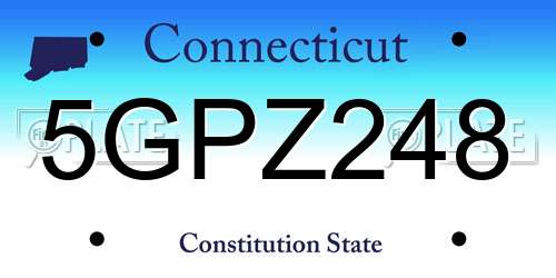 5GPZ248 Connecticut License Plate