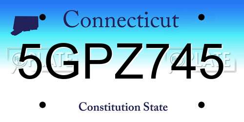 5GPZ745 Connecticut License Plate