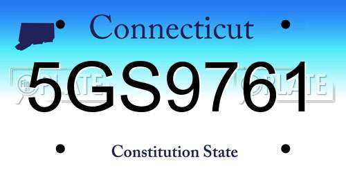 5GS9761 Connecticut License Plate