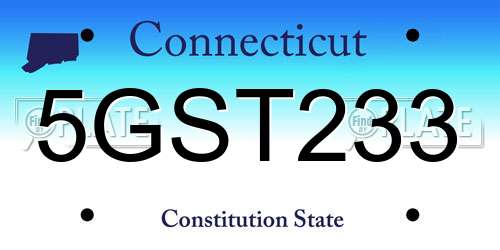 5GST233 Connecticut License Plate