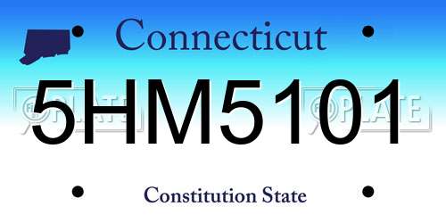 5HM5101 Connecticut License Plate