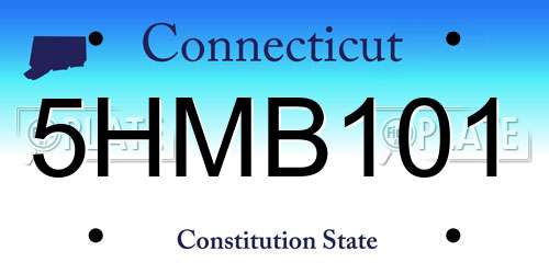 5HMB101 Connecticut License Plate