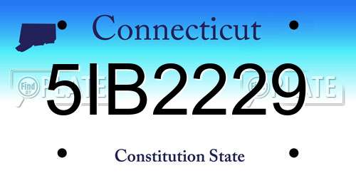 5IB2229 Connecticut License Plate